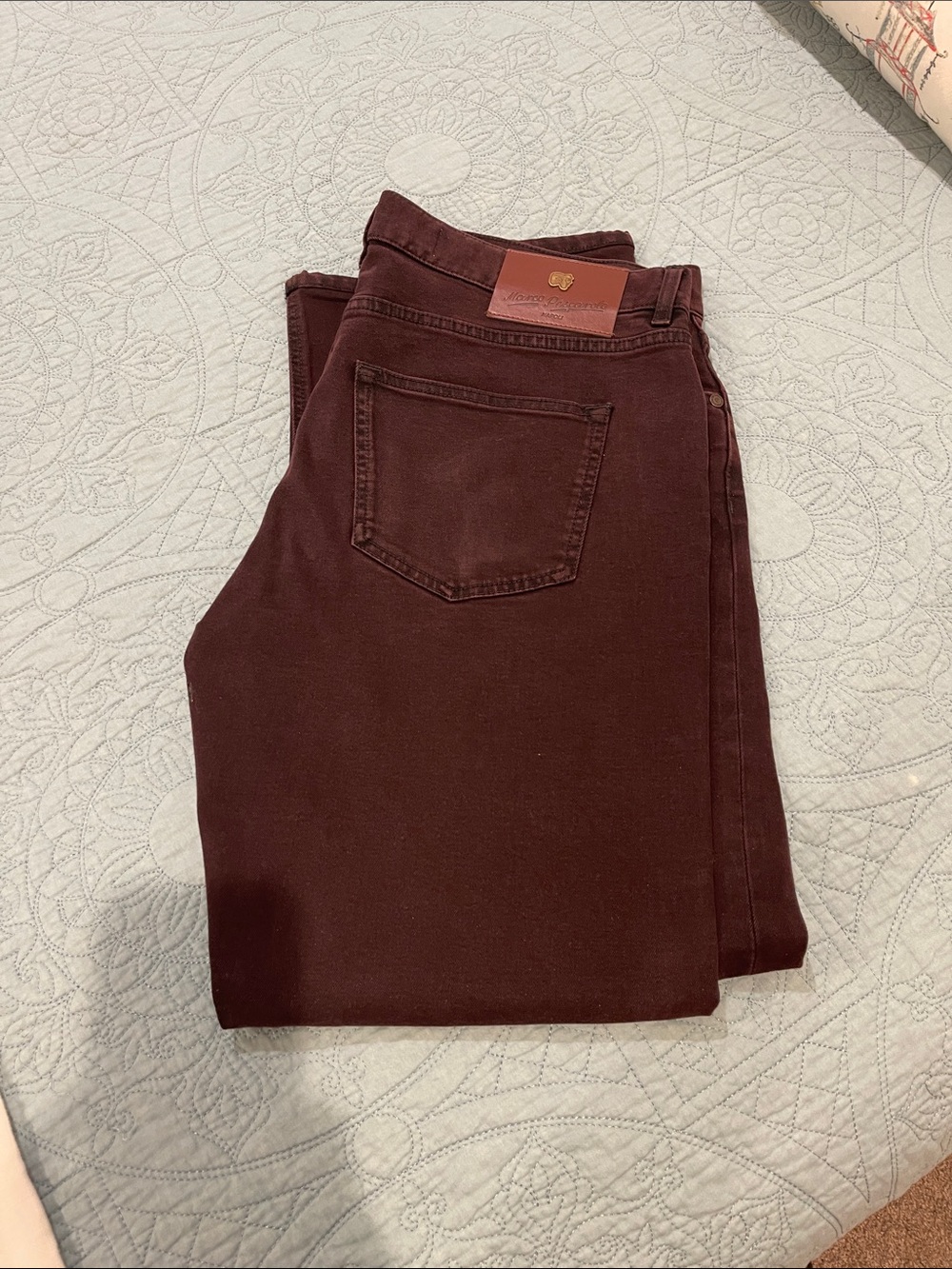 Marco Pescarolo Men’s  Straight Fit Maroon Jeans size 36x30